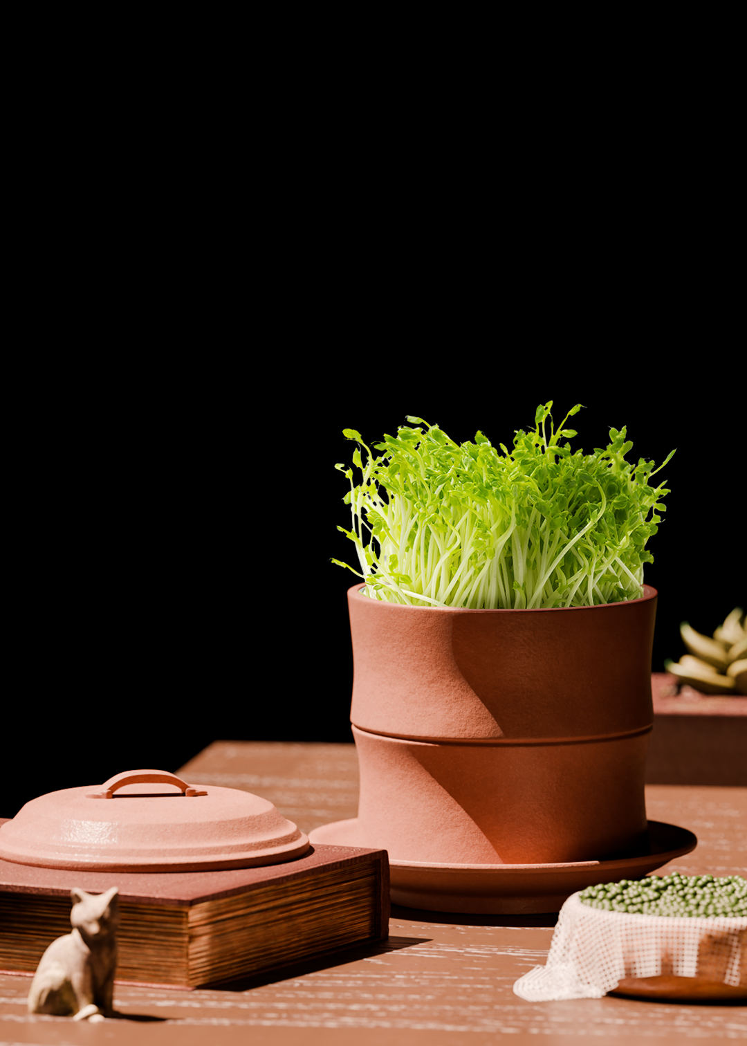 Purple Clay Plant Jar